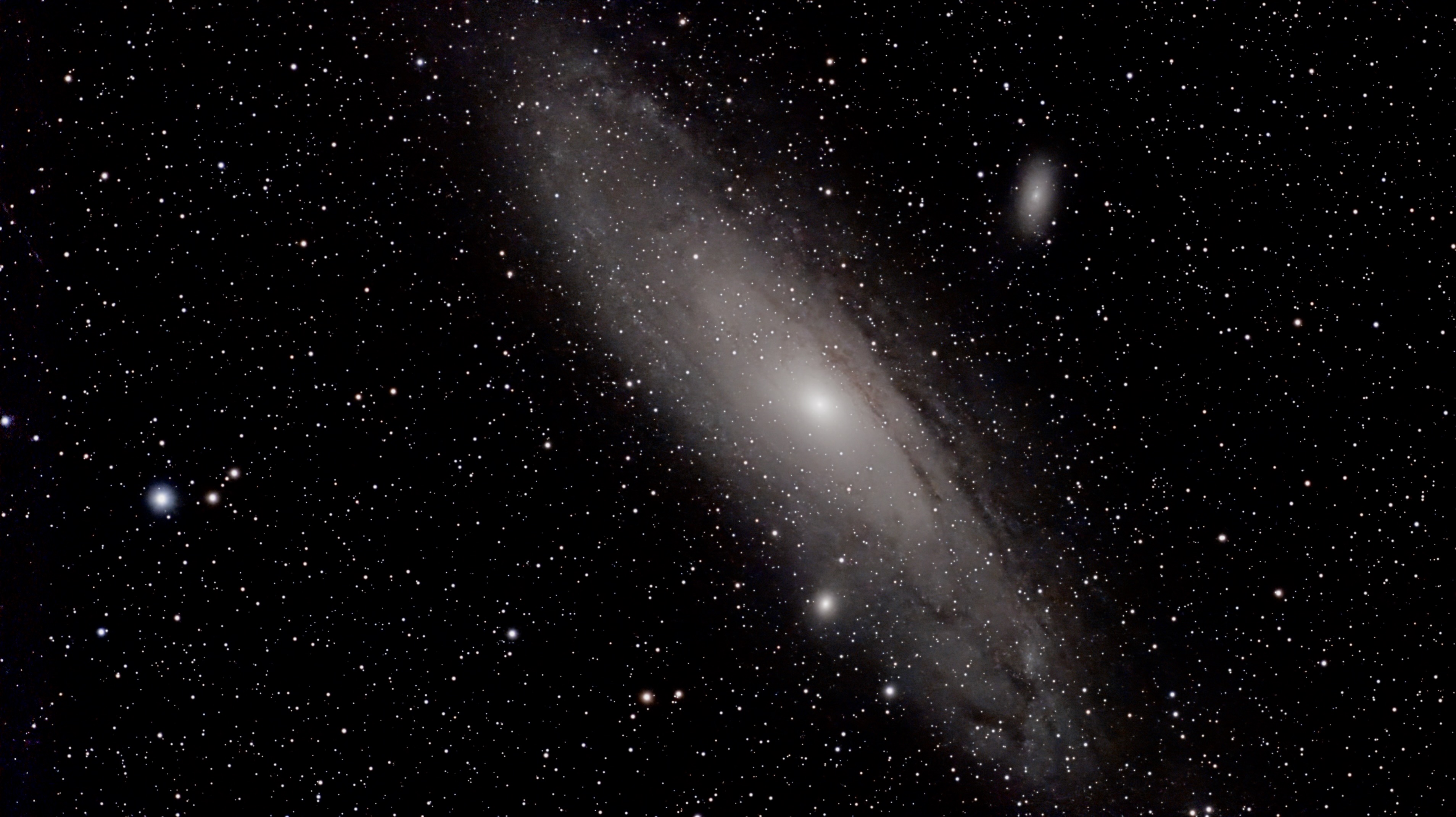 The Andromeda Galaxy surrounded by a dense field of stars